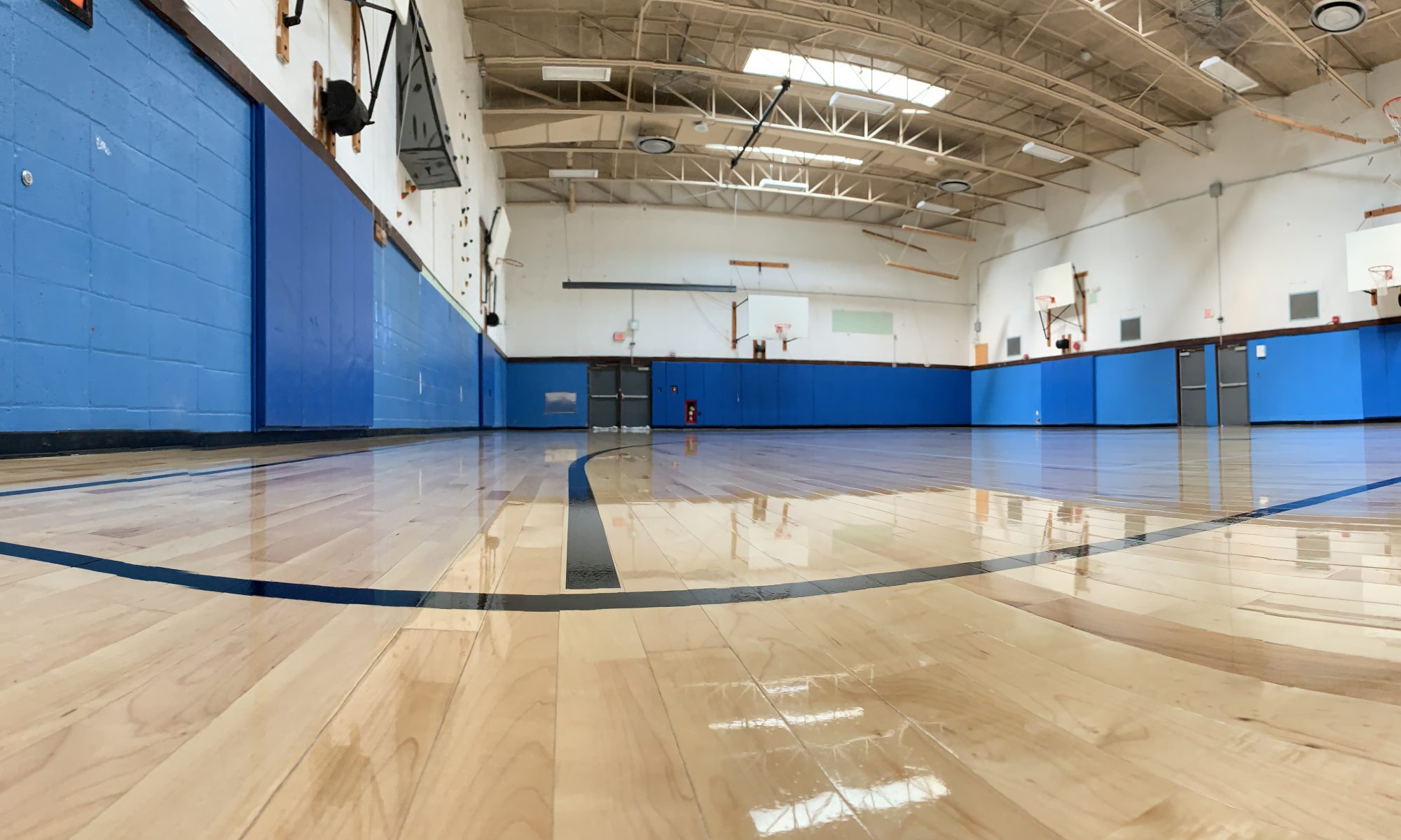 photo is of the new gym floor