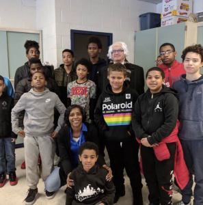 Group of about a dozen young men, members of My Brother's Keeper