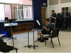 students playing instruments