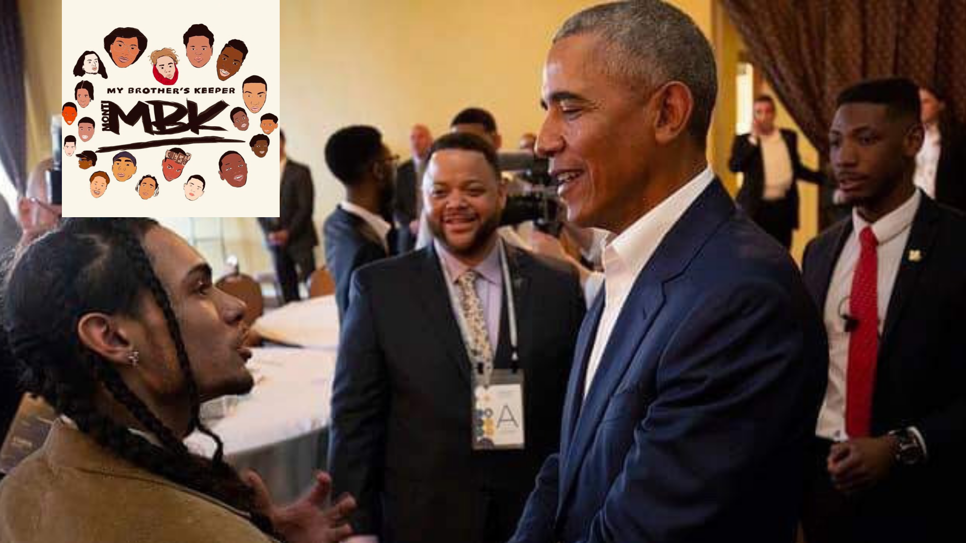 MBK student Noah Moreno shakes hands with President Obama