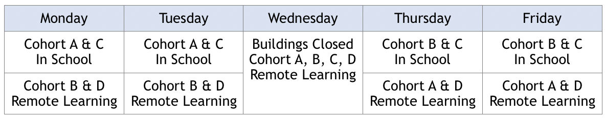 sample schedule grid