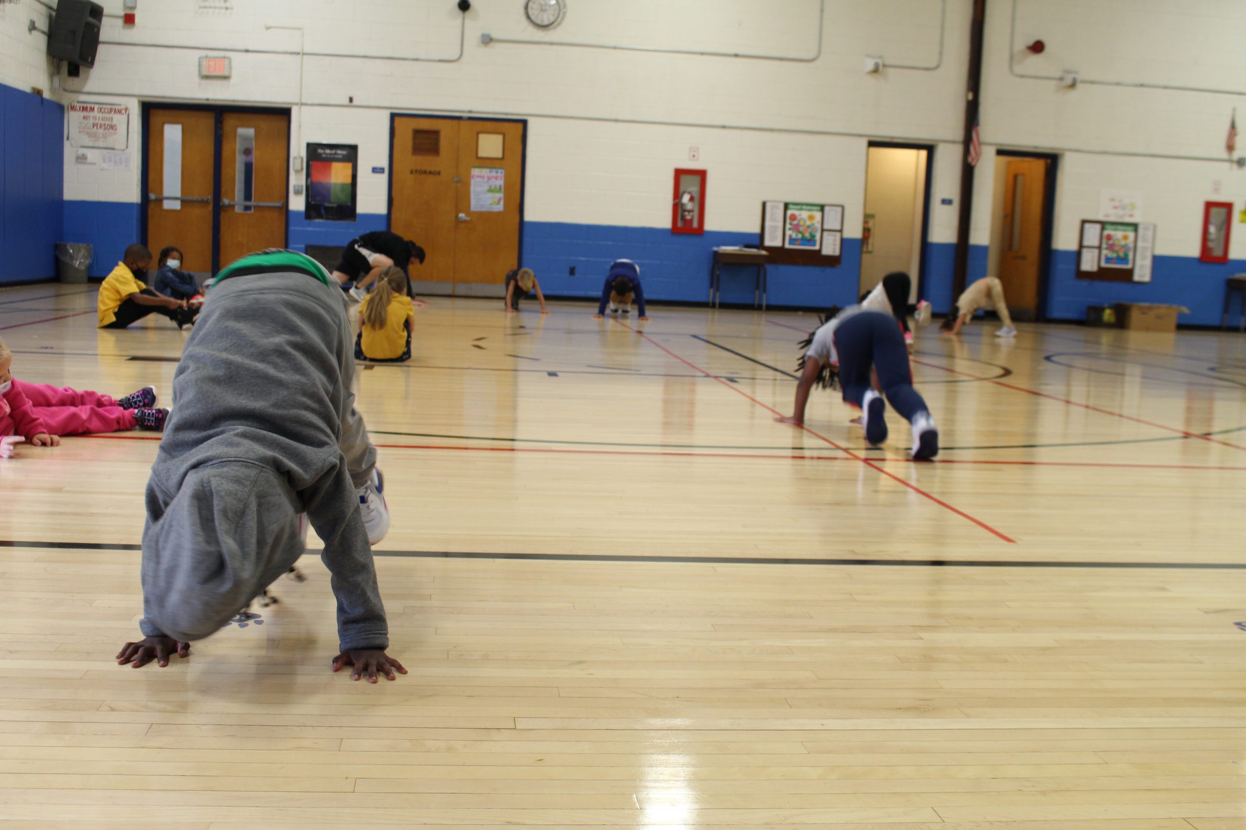 students in gym 