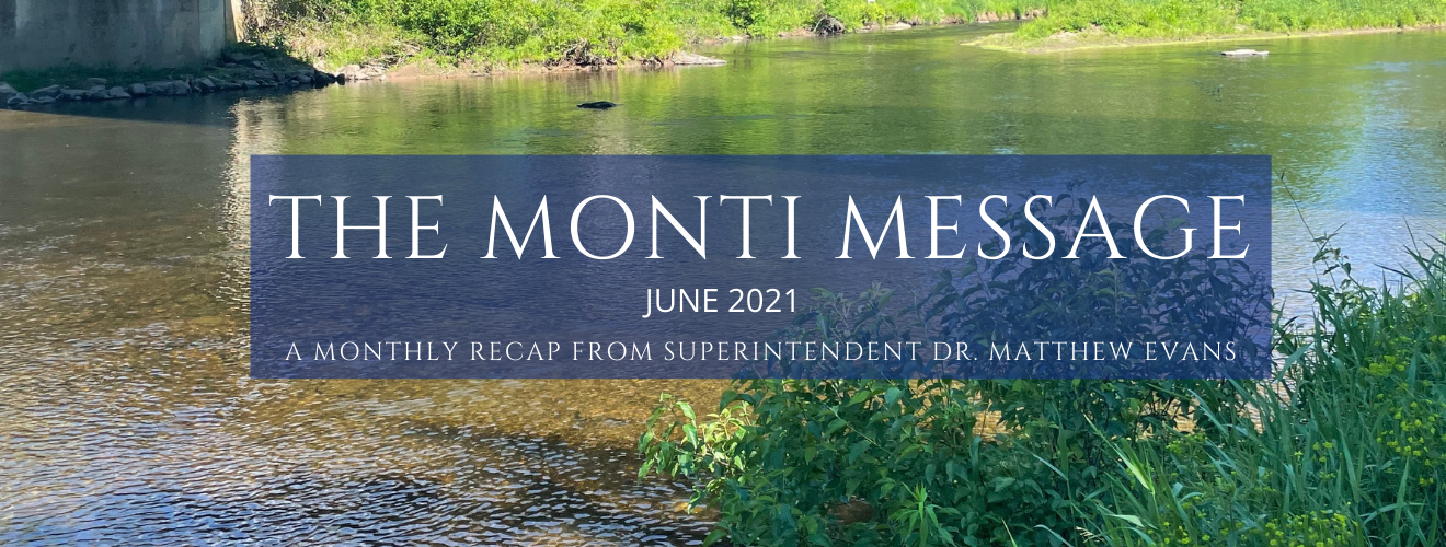 photo of river. text reads "The Monti Message"