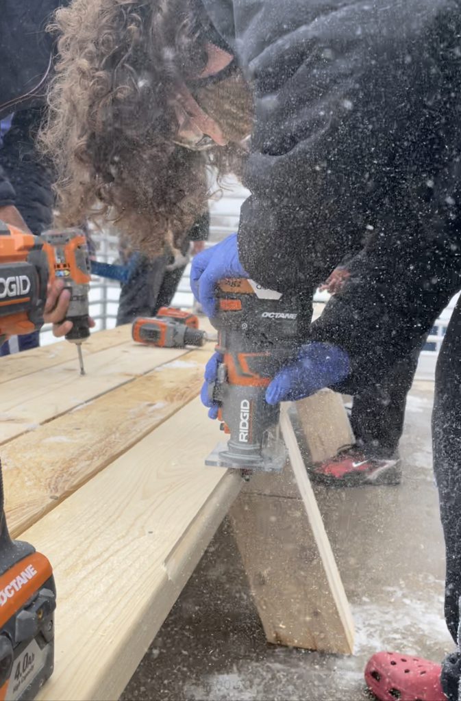 a student is working on a table 