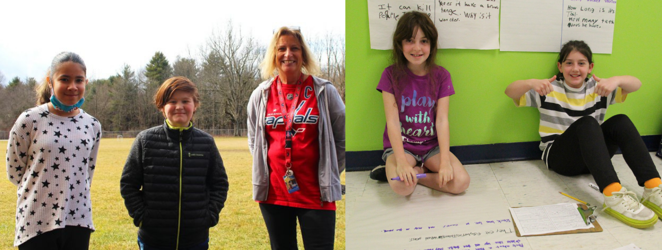 students and teachers smiling