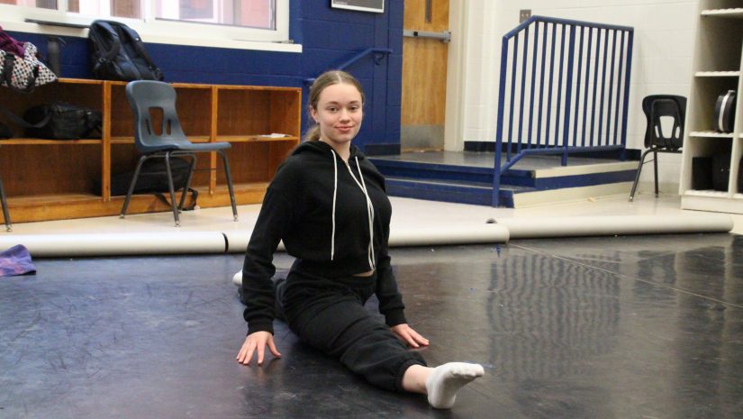 a dance student is posing
