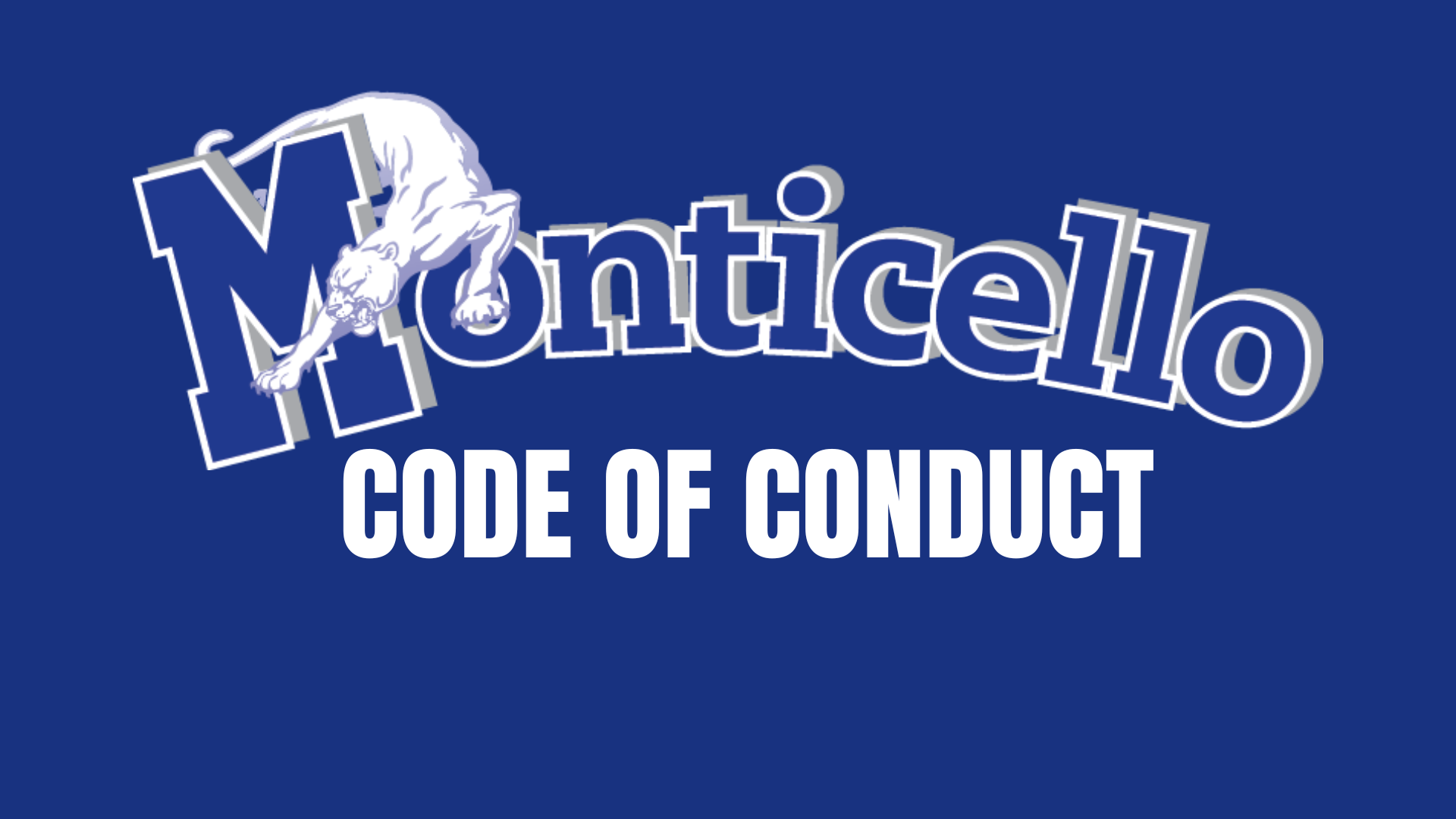 text on image  reads Monticello Code of Conduct