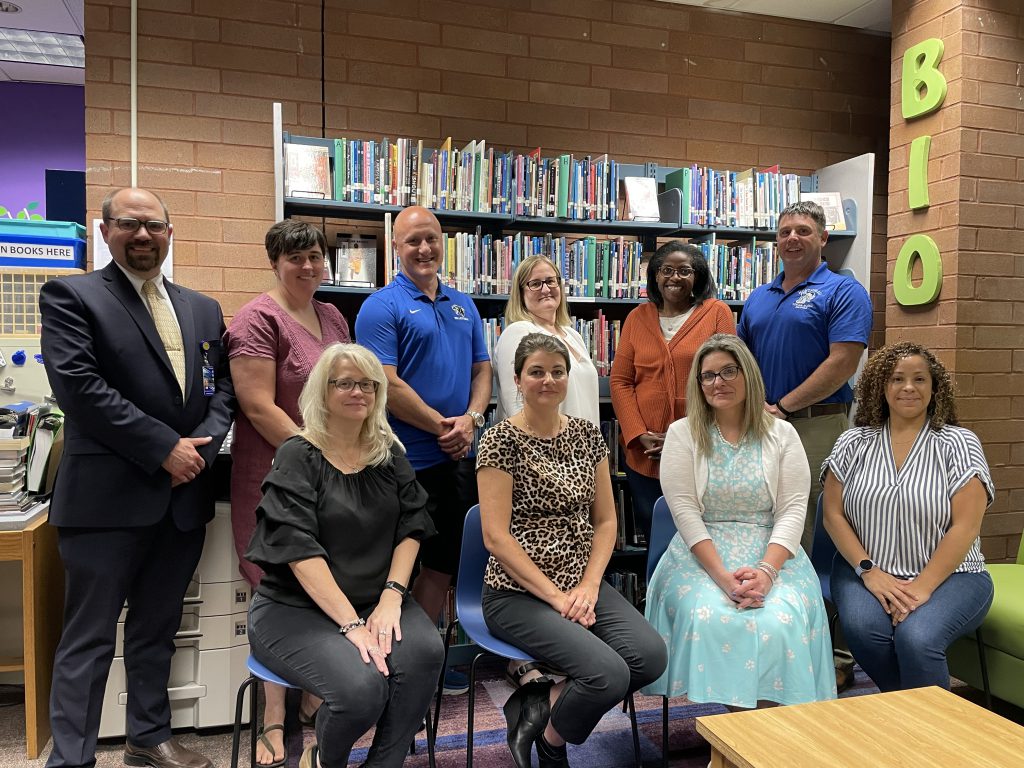 the Board of Education with Superintendent Matt Evans 