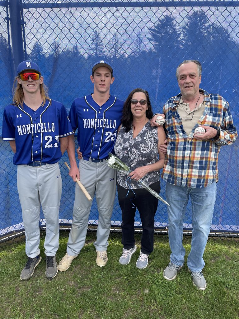 Baseball senior night Monticello Central School District