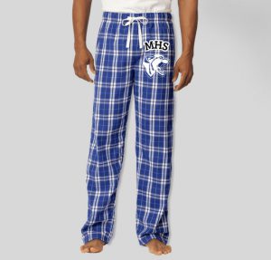 blue checkered pj pants