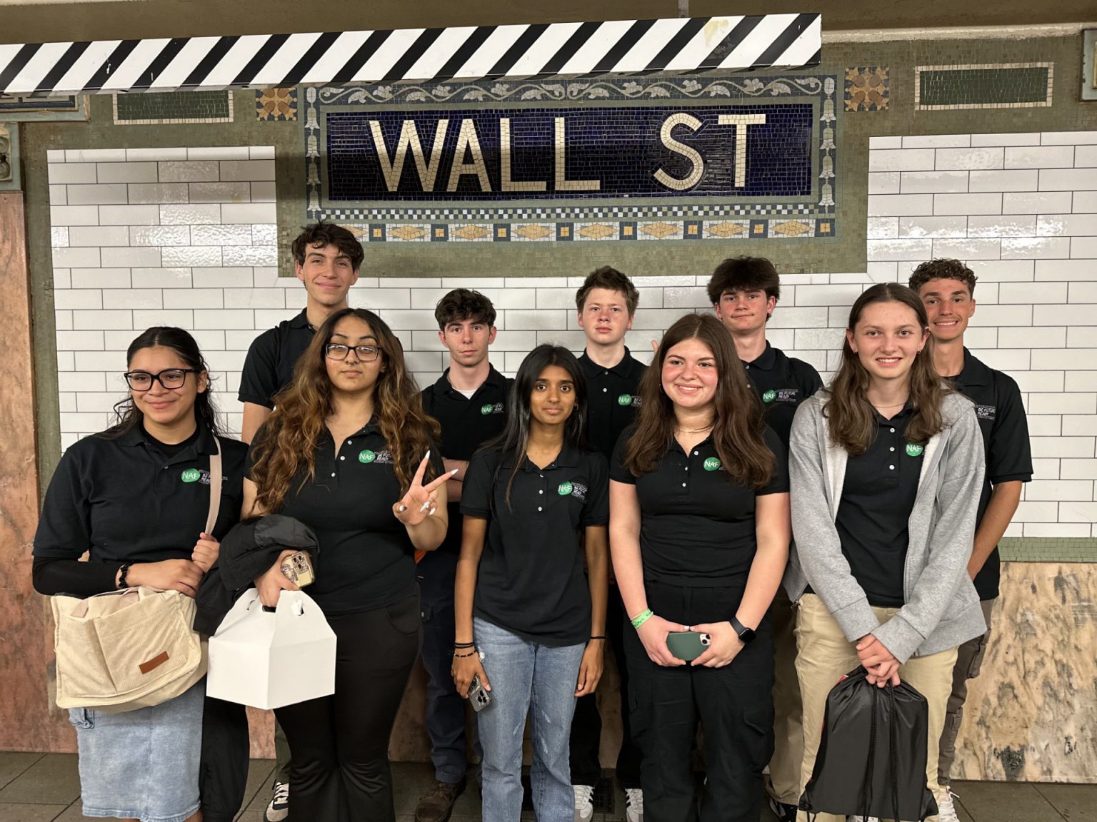 Academy of Finance students visit NYC's financial district Monticello