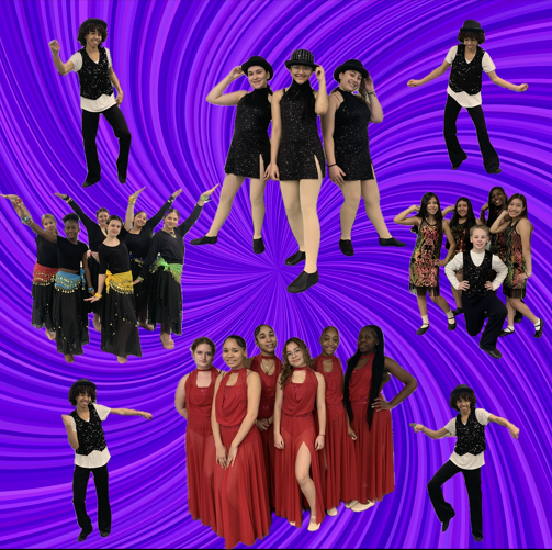 collage of students dancing