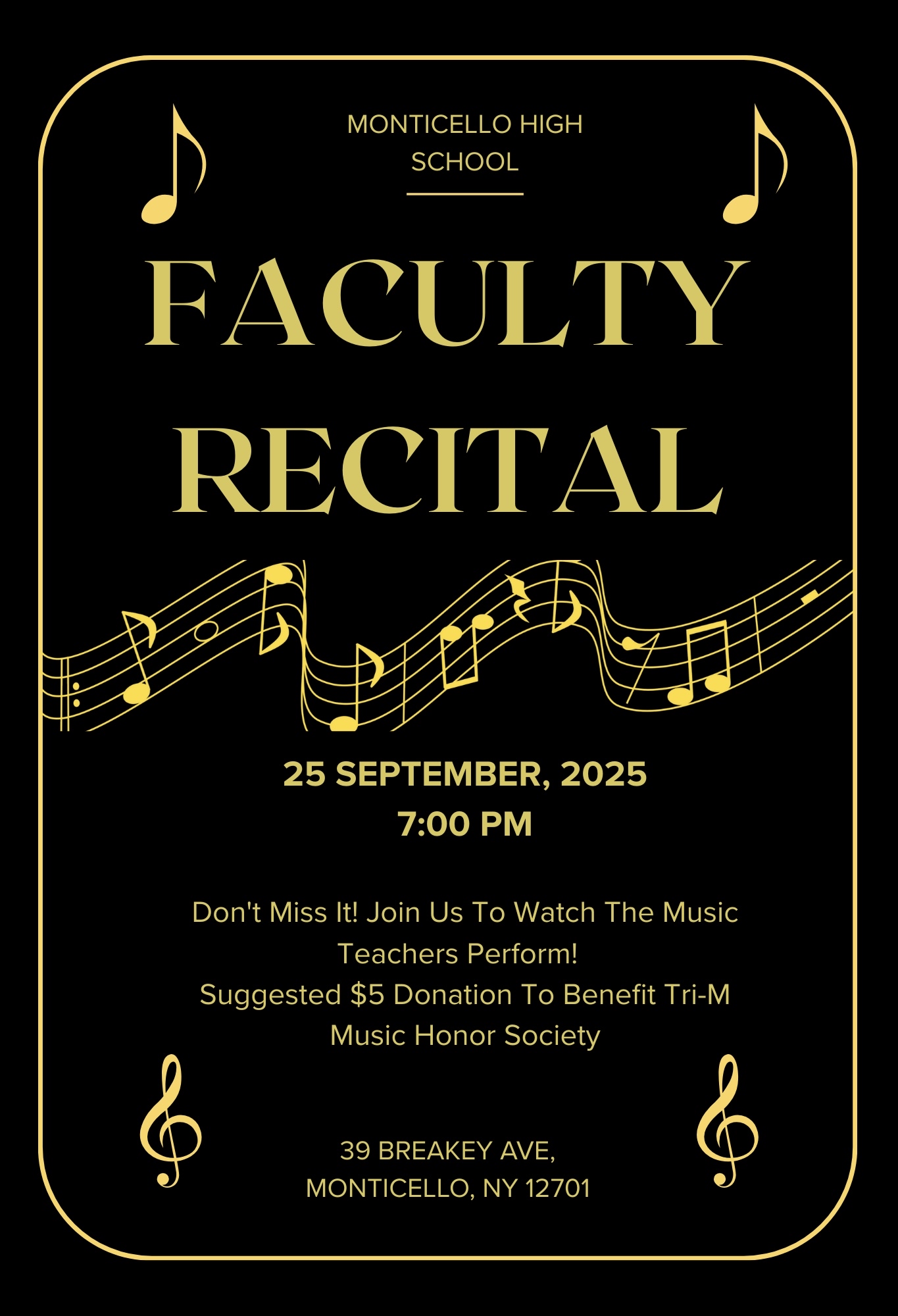 Flyer for faculty recital event