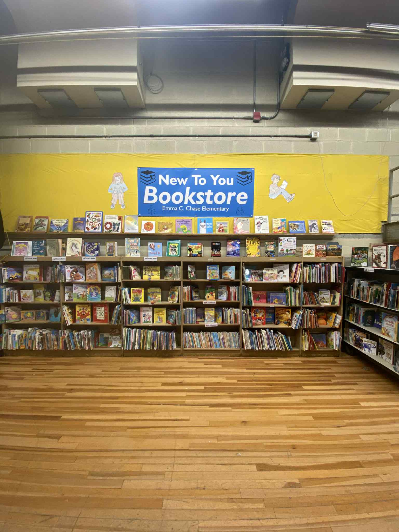 image of the bookstore - there are books on shelves