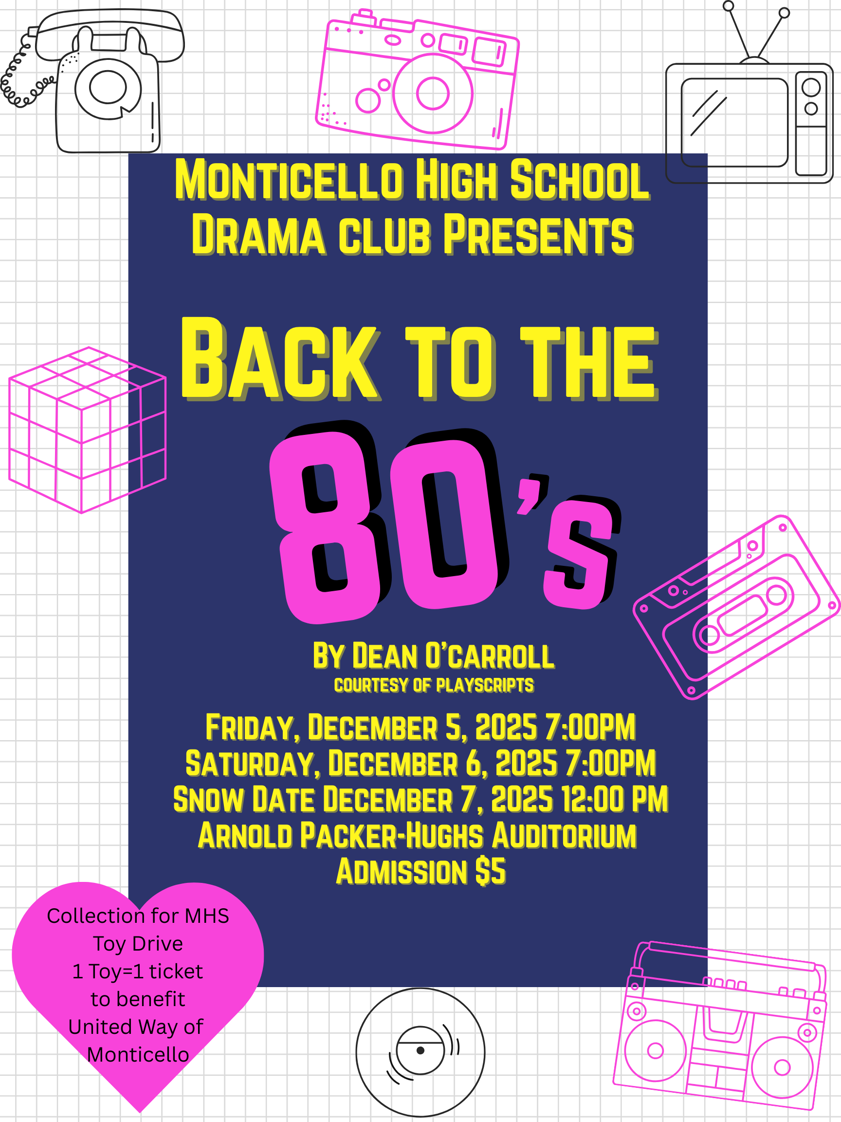 Poster for the Back to the 80s play