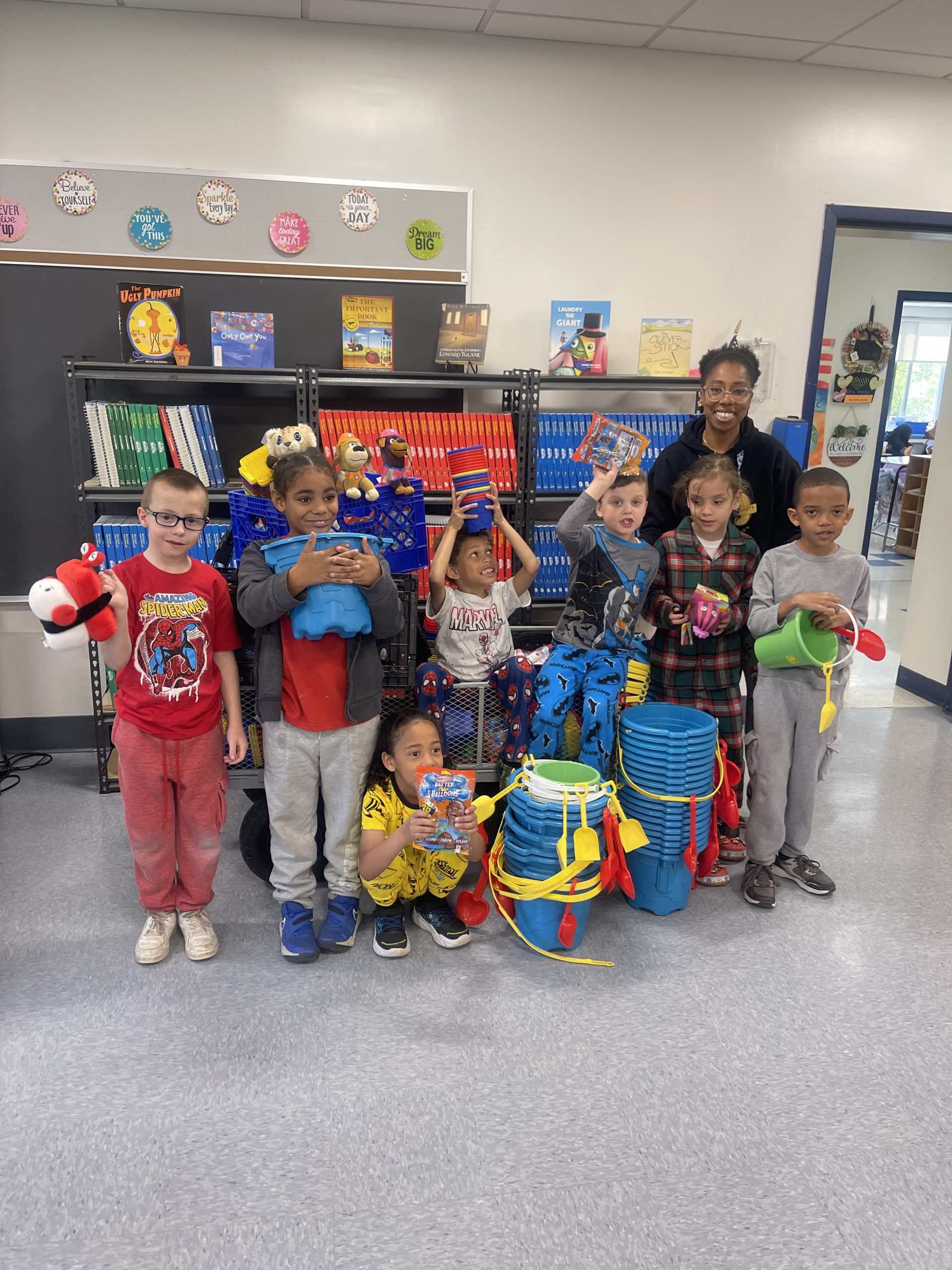a group of students are celebrating spirit week 