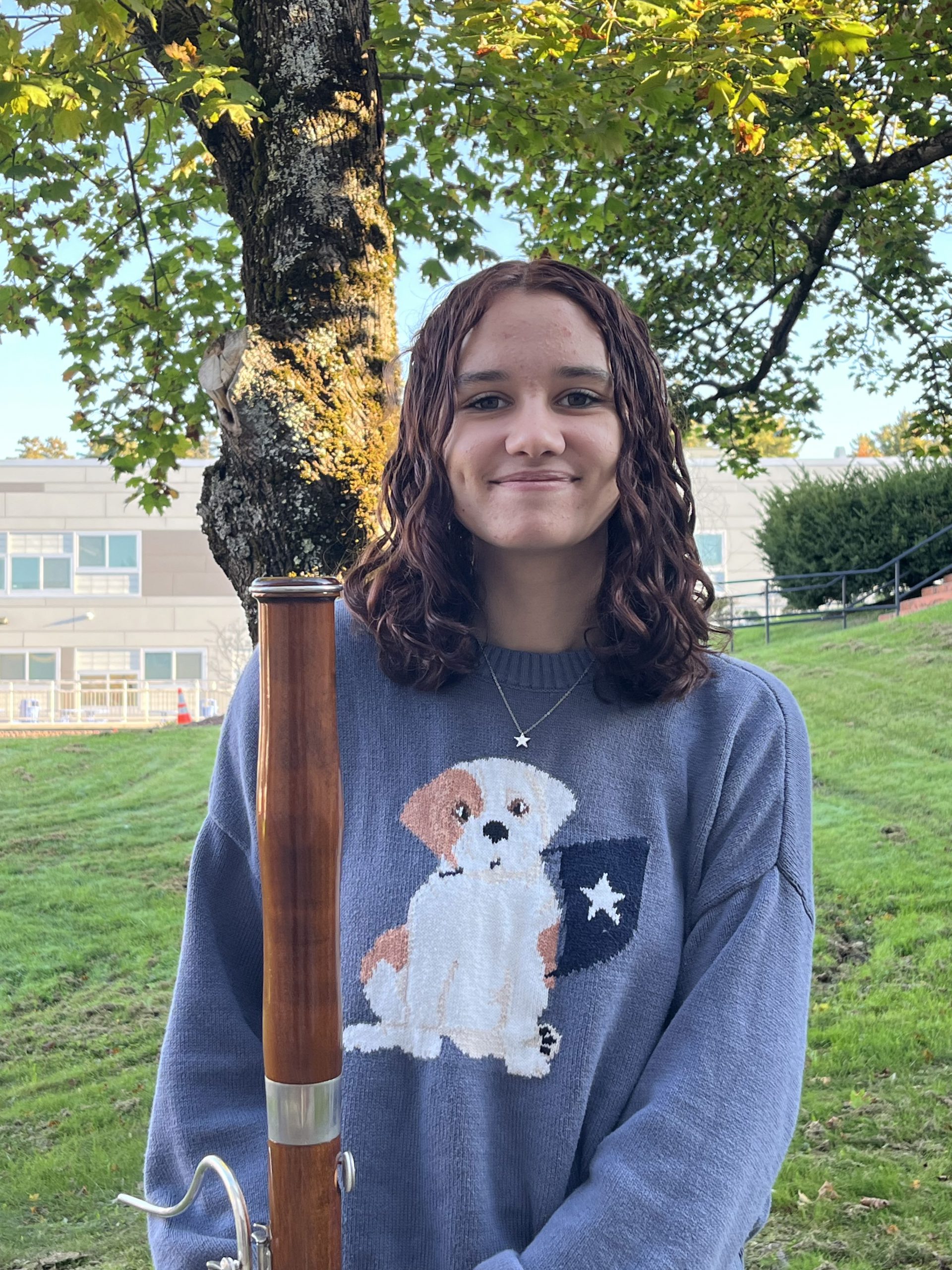 Student selected for All State poses for the camera